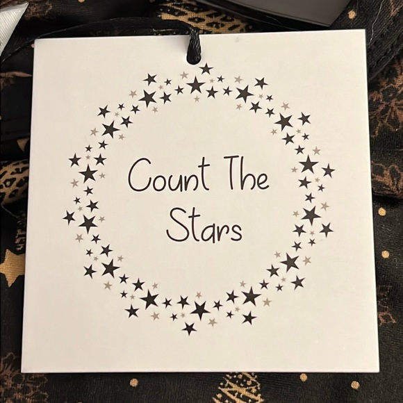 PJ’s * Trees and Stars * 2pc Pajama Top & Shorts Set * size XL * Black & Gold * - Picture 8 of 11